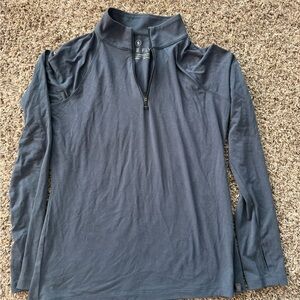 Freefly Long-Sleeve Quarter-Zip Top in dusty blue